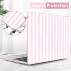 DONGKE Case for MacBook Pro 13 Inch (2026-2020 Models A2338 M2 M1/A2251/A2289), Pink & White Stripes Hard Shell Case with Keyboard Protector, Compatible with Retina Display and Touch Bar - Image 7