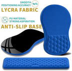 Hokafenle 2 in 1 Ergonomic Mouse Pad Wrist Support & Wrist Rest for Computer Keyboard Set, with Relieve Carpal Tunnel Pain Massage Bulge and Full Memory Gel Design (2In1 Set, Dg Blue) - Image 6