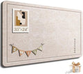 Large Bulletin Board, 35 X 24 Inches Felt Cork Board with 40 Pushpins, Foldable Felt Notice Pin Board Photo Display Board with Self-Adhesive Tape for Office Home School (Oatmeal, 35x24 inch) by Subeauty