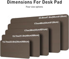 Aothia Faux Leather Desk Mat – Large Mouse Pad, Non-Slip PU Leather Blotter, Waterproof Writing Surface for Office and Home (Coffee, 47.2" x 23.6") - Image 5