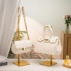 3-Pack Adjustable Tabletop Purse & Banner Display Stands, Gold - Image 4