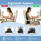 BABUR Car Lumbar Support Pillow Memory Foam Back Cushion for Driver Seat - Image 4