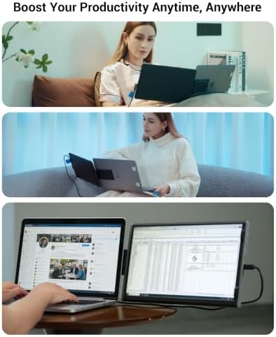 Laptop Extended Monitor Portable, Dual Laptop Screen Extender 14" FHD IPS - Image 5
