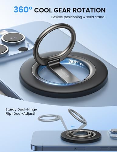 Lamicall Magnetic Phone Ring Kickstand & Rotatable Cord Organizer - Image 3