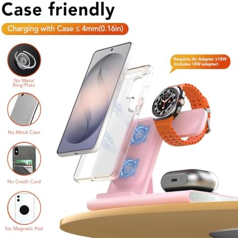 Wireless Charger for Samsung Charging Station, Foldable & Nightlight - Image 5