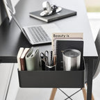 No Drill Desk Side Storage,Hanging Organizer,Clamp on Table Basket,Minimalist,Metal material,To Store Office Accessories, Gaming Devices,Storage for Office & Home,Black - Image 6