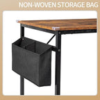 47 Inch Computer Desk for Home Office, Modern Writing Study Table Simple Modern Style for Bedroom Small Space, Large Work Desks with Side Bag and 2 Hooks for Home Work Study Writing - Image 4