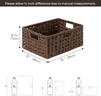 GRANNY SAYS Wicker Storage Baskets for Shelves, Plastic Brown Basket, 1Pack - Image 2