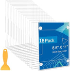 18 Pack Acrylic Sign Holder 8.5 x 11 Wall Mount, Vertical & Horizontal Use, Wall Sign Holders Memo Document Menu Holder for Office Store Restaurants Wedding Party Decoration, No Drilling by DECOHOBO