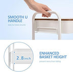 TOOLF 3 Tier Rolling Cart, Metal Utility Storage Cart with Wheels, White - Image 5