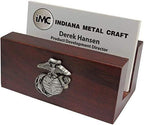 Indiana Metal Craft Business Card Holder Made in USA (Pewter EGA Emblem) by IndianaMetalCraft
