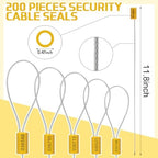 Nuogo 200 Pcs Yellow Steel Security Cable Seals - Image 3