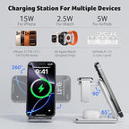 Acer 3 in 1 Charging Station for iPhone, Wireless Charger Stand,15W Fast MagSafe Charger for iPhone 17 16 15 14 13 12 Series-Apple Watch 11 10 9 8 7 6 5 4 3 2 SE and Ultra Series-Airpods 4 3 2 Pro - Image 5