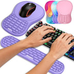 Ergonomic Keyboard Wrist Rest Mouse Pad Wrist Support Set, Purple by Sangkoo