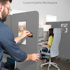 VIVO Gray Freestanding 72 x 66 in Privacy Panel, PP-3-T072G - Image 4