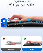 Vaydeer Ergonomic Mouse Pad with Wrist Rest and 2 Pcs Elbow Rest Pads - Image 3
