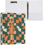 ALAZA Brainrot Tung Tung Tung Sahur (16) 3 Ring Binder 1.5 Inch Three Ring Office Binders w/clipboard & 3 Pockets, Hold 200 Sheets, 2 pcs - Image 3