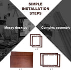 Desk Shelf, 100% Solid Wood Adjustable Desktop Bookshelf, No Tools or Nails Required Retro Tabletop Bookshelf, 130lb Load Capacity for Living Room, Office, for Books, Cookbooks, Walnut Colour - Image 5