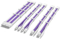 Sirlyr PSU Extension Cable Kit - Custom Sleeved Power Supply Mod for PC Build 16AWG 24Pin ATX/8 (4+4) Pin EPS CPU/8 (6+2) Pin PCI-E GPU PSU - White Purple 5 Kits by Sirlyr