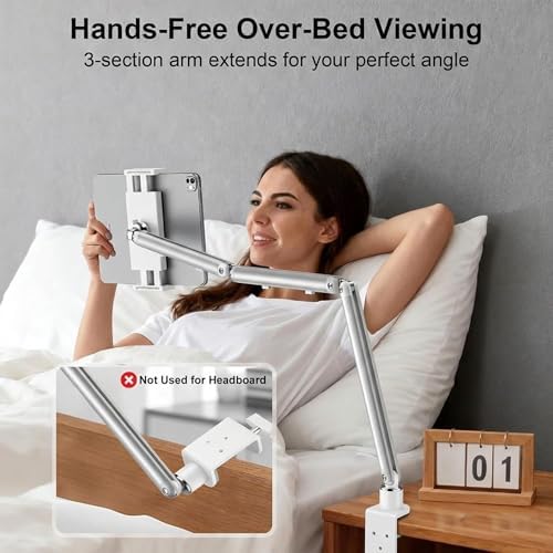 iPad Holder For Desk, Adjustable Tablet Arm iPad Desk Mount with C-Clamp - Image 2