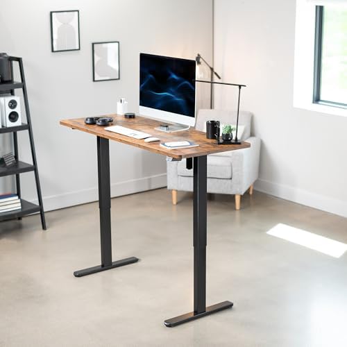 VIVO Rustic Vintage Brown 60 x 24 in Standing Desk, DESK-KIT-B06N - Image 2