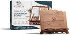 Cookbook Stand for Kitchen & Room Decor Aesthetic - Brown Wood Walnut Decor - (13"x10.4"x0.47"Inch) - Adjustable 5 Levels - Foldable Easy Storage - Book & Tablet Holder - Vintage Kitchen Accessories by Unknown