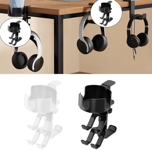 Multi Functional Desk Organizers with Cup Holder, Headphone Hooks, and Detachable Drawer for School and Home Rotating Pencil Holder - Image 2