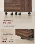 VASAGLE 2-Drawer File Cabinet, Small Rolling Filing Cabinet - Image 5