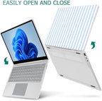 Case for Surface Laptop 5/4/3 13.5", Blue & White Stripes - Image 5