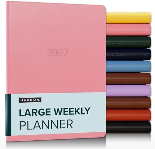 Harbor Large Weekly Monthly Planner 2026-2027 Cambridge Flamingo by Harbor