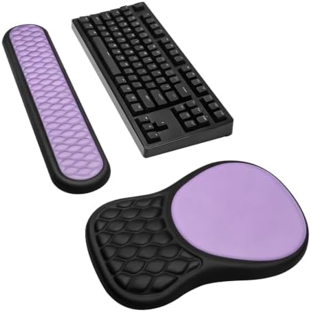 Wrist Rest for Computer Keyboard and Mouse Pad Set with Massage Design by CFHYZAZNCL