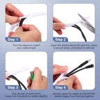 MECCANIXITY Split Sleeve Wire Loom Braided Sleeve 1-1/2" 25Ft Black - Image 4