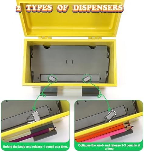 Pencil Dispenser for Classroom & Pencil Holder for Desk with 5 PCS Stickers - Image 3