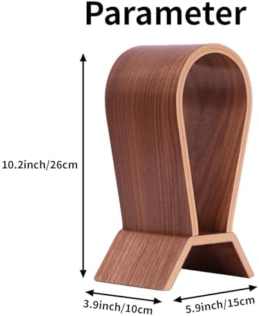 Wood Headphone Stand for Desk - Headset Holder Cute Gaming Wooden Headphones Hanger Hook Rack Base Storage Head Phone Accessories - Image 2