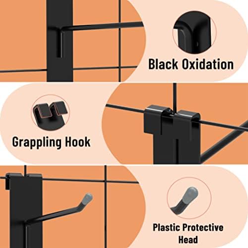 HUHOLE 50 Pack 4 Inch Black Gridwall Hooks Metal Display Hangers - Image 4