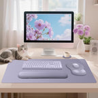 4-in-1 Large Gaming Mouse Pad, Keyboard Wrist Rest Pad & Wrist Support Mousepad Set, Extended Desk Pad Waterproof Desk Mat Protector for Home Office Decor Study Game 35.4×15.7 Inches I Noble Purple - Image 2