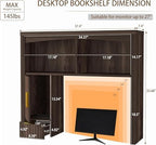 Desktop Shelf, Wooden Desk Hutch with Storage, Desktop Bookshelf - Image 2