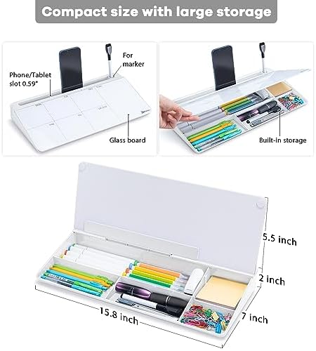 Varhomax Glass Weekly Dry Erase Desk White Board - Image 3