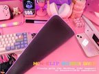 JMIYAV Pink RGB Gaming Mouse Pad 31.5x12 Inch PC XL Large Extended Glowing Led Light Up Desk Pad Non-Slip Rubber Base Computer Cute Mousepad Mat Desk Accessories Gaming Setup Sweet Girl - Image 4