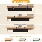 Under Desk Cable Management Tray No Drill, 28Inch Cable Management,Black - Image 5