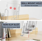 Acrylic Brochure Holder 2 Pcs 4 Tier Clear Literature Stand - Image 3