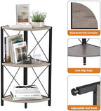 Snughome Corner Shelf for Desktop, 3-Tier Corner Storage Organizer with Metal Frame, Freestanding Corner Shelf Stand Display Rack for Kitchen Counter, Living Room, Grey - Image 7