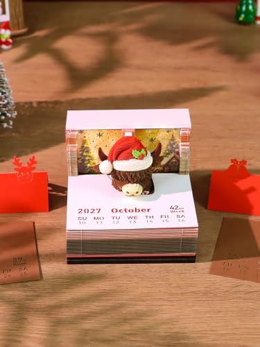 3D Weekly Calendar 2027 Creative Weekly Calendar tear away calendar X - Image 2