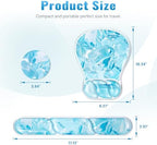 Ospelelf Mouse Pad with Wrist Rest Set Gel Ergonomic Keyboard Wrist Support Anti-Slip Rubber Bottom Office Women Desk Accessories for Computer, Laptop and Gaming, Ice Blue - Image 6