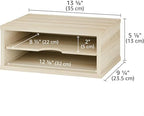 Ballucci 2-Tier Wooden Desk Organizer, Office Desk Organization, Mail Sorter, Paper Tray, File Folder Holder, Desktop Paper Organizer, Desk Organizers and Accessories, Natural Wood - Image 3