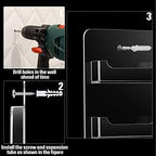 Hillban Acrylic Business Card Holder Wall Mount Office, 48 Pockets - Image 4