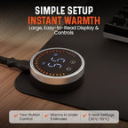 Classic Desktop Hand Warmer Heated Desk Pad – Large Heated Desk Mat for Cold Office & Home, PVC Leather Heated Mouse Pad for Keyboard & Mouse, Auto Shut-Off - Image 3