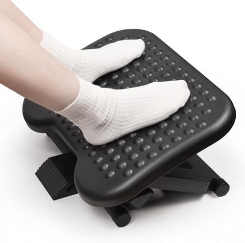 Auslar Foot Rest Under Desk at Work, Ergonomic Desk Footrest with Massage by Auslar