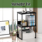 MARTY Desktop Printer Stand 2 Pack Printer Shelf for Desk Home/Office,Black - Image 3