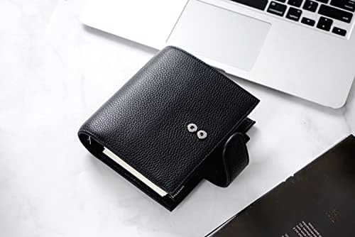 Moterm Pocket Luxe Rings Planner - Genuine Leather Binder Organizer (Pebble-Black, 30mm Ring) - Image 7